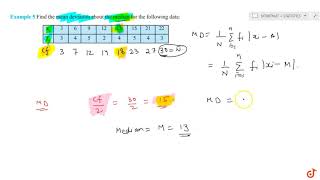 Find the mean deviation about the median for the following data [upl. by Gardner]