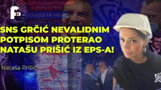 Nataša Prišić  SNS GRČIĆ NEVALIDNIM POTPISOM PROTERAO NATAŠU PRIŠIĆ IZ EPSA 3DEO [upl. by Gut]