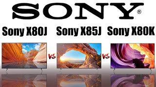 Sony X80J vs Sony X85J vs Sony X80K TV Comparison 2022  Which TV is better for you [upl. by Meingoldas]