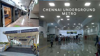 Chennai Underground Metro Travel  Thirumangalam to Washermanpet via Chennai Central [upl. by Ennaesor]