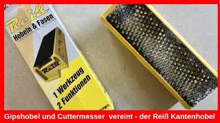 Gipshobel und Cuttermesser vereint  der Reiß Kantenhobel  Trockenbau  Dachausbau Drywall DIY [upl. by Bergmans68]