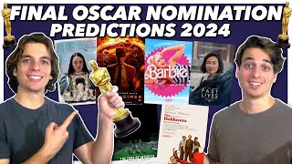 FINAL 2024 Oscar Nomination Predictions [upl. by Thornburg]