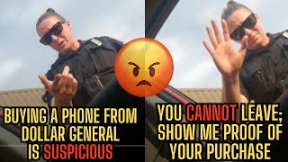 Lady Cop Interrogates A Man For Buying A Phone From Dollar General [upl. by Okin]