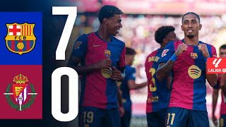 FC BARCELONA 7 vs 0 VALLADOLID  LA LIGA 202425 MD04 [upl. by Llenor796]