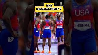 US Men’s 4x100m Relay Team Disqualified at Paris 2024 🚫 [upl. by Gyimah]