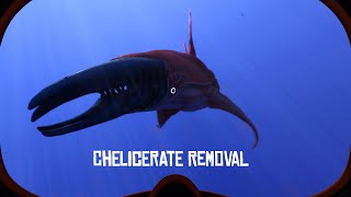 Attempting to kill a chelicerate Subnautica Below Zero [upl. by Fedak]