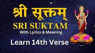 Learn Sri Suktam Step by Step  Sri Suktam 14th Verse  Learn Vedas [upl. by Attenahs]