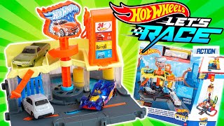 HOT WHEELS LETS RACE La Station de Lavage set dextension trouvé chez ACTION à prix canon [upl. by Nauqyt]