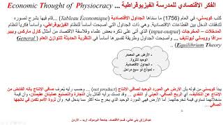 الفكر الاقتصادي للمدرسة الفيزيوقراطية Economic Thought of Physiocracy [upl. by Imar]