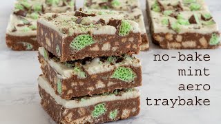 NoBake Mint Aero Traybake  traybakes amp more [upl. by Ecniv]