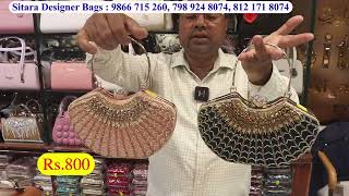 Charminar Imported Hand Bags Purses Clutches Sling Bags online shopping sitara designer hyd market [upl. by Bensen]