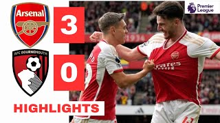 Arsenal vs Bournemouth HIGHLIGHTS 30 Saka Trossard Declan Rice GOALS [upl. by Annua958]