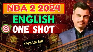 NDA 2 2024 English in one shot 🔥  NDA complete English  Part 1 by Shyam Sir [upl. by Emmett]