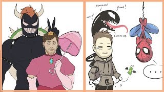 Funny Venom Comics Venom And Spiderman [upl. by Haibot]