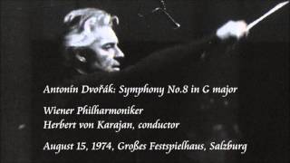 Dvořák Symphony No8 in G major  Karajan  Wiener Philharmoniker [upl. by Asiralc]