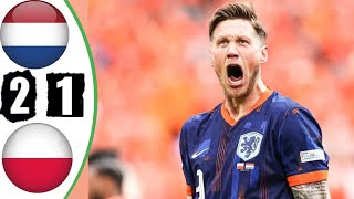 Netherlands Vs poland  2 1   Extеndеd Highlights  Euro 2024 [upl. by Elysha]