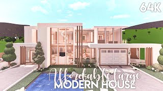 Affordable Large Modern House  Bloxburg Build [upl. by Arriat57]