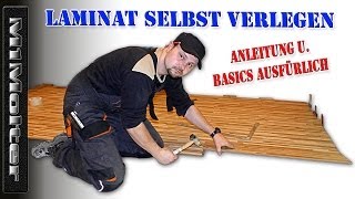 Laminatverlegung 👍 Laminat selbst verlegen  Anleitung amp Basics ausführlich erklärt von M1Molter [upl. by Helfand776]