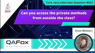 Can you access the private method from outside the class Core Java Interview Question 512 [upl. by Mairem]