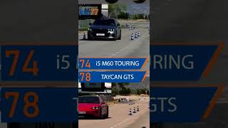 Taycan vs i5 M60 Touring esquiva77 shorts [upl. by Elpmet360]