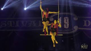 Adriana e Sarah Togni Italy Trapeze  19th International Circus Festival of Italy 2018 [upl. by Ahsaercal]