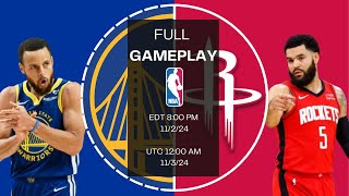 Warriors at Rockets  NBA Full Gameplay  November 2 2024 [upl. by Eiramesor293]