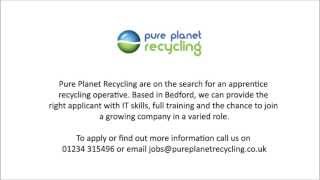 Apprentice Recycling Operative Radio Advert [upl. by Sul]