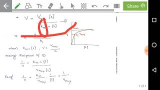 Line weaver burk plotenzyme kinetics [upl. by Lamiv535]