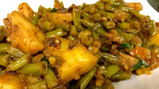 Nutritious Green Beans Potato recipe  Green Beans Aloo ki sabzi [upl. by Faunie]