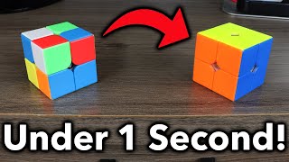 How To Solve A 2x2 Rubiks Cube In UNDER 1 SECOND [upl. by Molly]