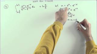 2009 SQA Advanced Higher Maths no5 Integration [upl. by Eerot]