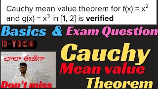 cauchy mean value theorembtechimportant question meanvaluetheoremimportantquestions btechmaths [upl. by Naved]