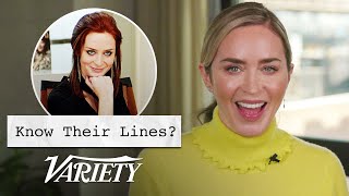 Does Emily Blunt Know Her Lines From Her Most Famous Movies [upl. by Ecikram]