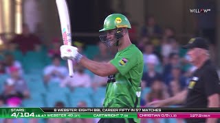 Beau Webster 78 runs vs Sydney Sixers 15th Match  Sydney Sixers vs Melbourne Stars [upl. by Airamana]