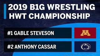 HWT 1 Gable Steveson Minnesota vs 2 Anthony Cassar PSU  2019 B1G Wrestling Championship [upl. by Jed]