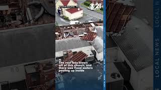 Drone surveys storm damage from Debby remnants in Harrisburg [upl. by Suertemed]