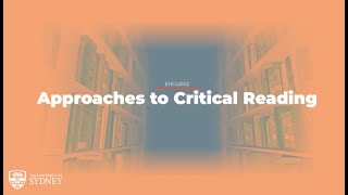 Approaches to Critical Reading ENGL6102 [upl. by Engel]