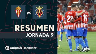 Resumen de Real Sporting vs Villarreal B 31 [upl. by Biddie]