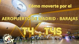 Tour por AEROPUERTO MADRID BARAJAS T4 Y T4S Cómo moverte por las terminales tiendas restaurantes [upl. by Atnahs581]