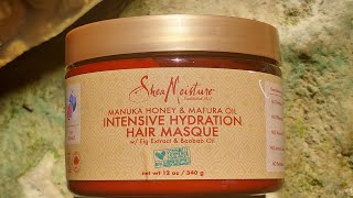 Shea Moisture Manuka Honey Intensive Hydration Masque Deep Conditioner Review [upl. by Emyle]