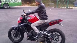 kawasaki ER6N test ride red colour [upl. by Batchelor71]