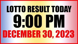 Lotto Result Today 9pm Draw December 30 2023 Swertres Ez2 Pcso [upl. by Latsryc]