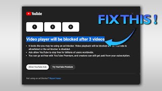 How to fix amp bypass youtube AdBlock detection  YouTube Adbloker Error Latest Fix [upl. by Karilynn615]