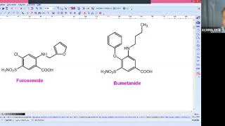 Structures of loop diuretics Bumetanide amp Ethacrynic Acid [upl. by Nahsin]