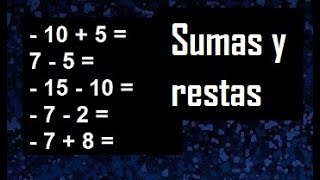 Ley de signos negativo menos negativo  negativo mas positivo  positivo mas negativo [upl. by Leavitt]