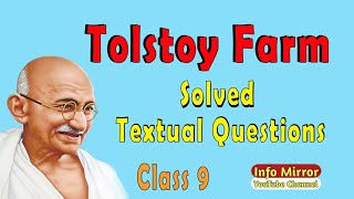 Tolstoy Farm  Class 9  Solved Textual Questions  Kerala Syllabus  English [upl. by Gutow]