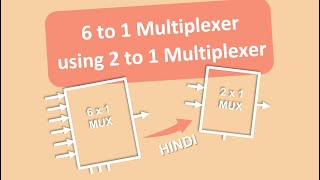 6X1 MULTIPLEXER USING 2X1 MULTIPLEXER  Hindi  6 to 1 mux using 2 to 1 mux [upl. by Ermina304]