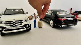 118 Scale Diecast Model MercedesBenz XClass Vs S680 Maybach Cars Facing  Car Review  Automobile [upl. by Montanez889]