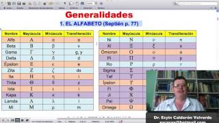 Introducción al griego koiné 001 Generalidades Alfabeto y pronunciación [upl. by Ecila]