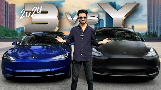 2024 Tesla Model 3 vs Model Y  Which to Buy [upl. by Ellekcim]